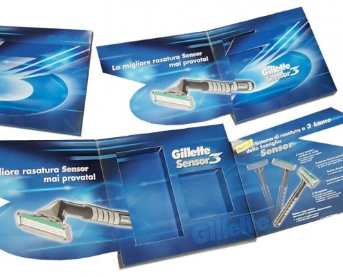 Cofanetto in cartone Gillette Sensor 3