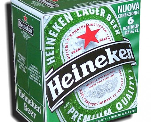 Scatola cartone birra Heineken