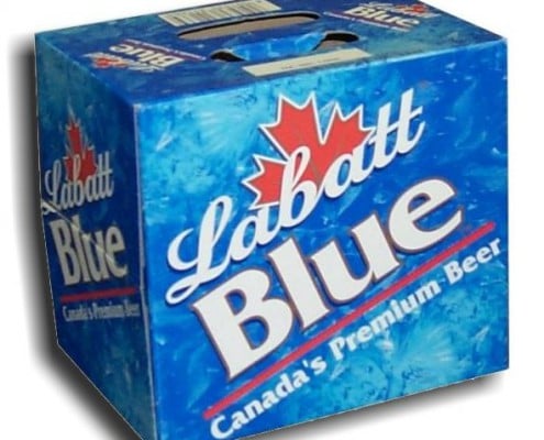 Scatola cartone birra Labatt Blue